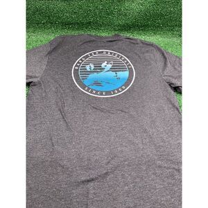 Hang Ten Originals Premium T-Shirt Gray Double Sided Size Large Short Sleeve‎